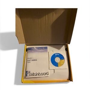 VTG factory sealed FIC VB-601-V mainboard software instructions and original box